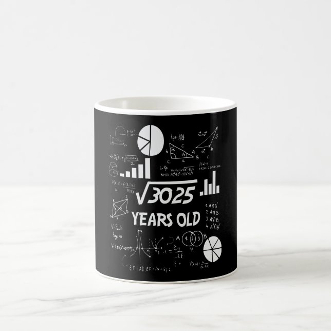 55 Years Old Bday Math Teacher 55th Birthday Gift Coffee Mug (Center)