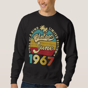 55 Years Old Birthday Awesome Since June 1967 55th Sweatshirt
