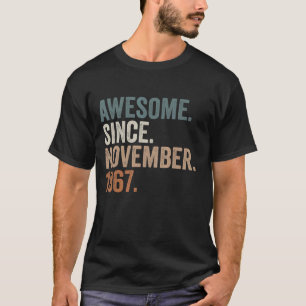 55 Years Old Gifts Awesome Since November 1967 55t T-Shirt