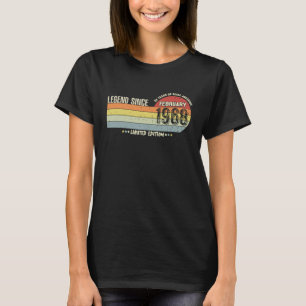 55 Years Old Legend Since February 1968 55th Birth T-Shirt