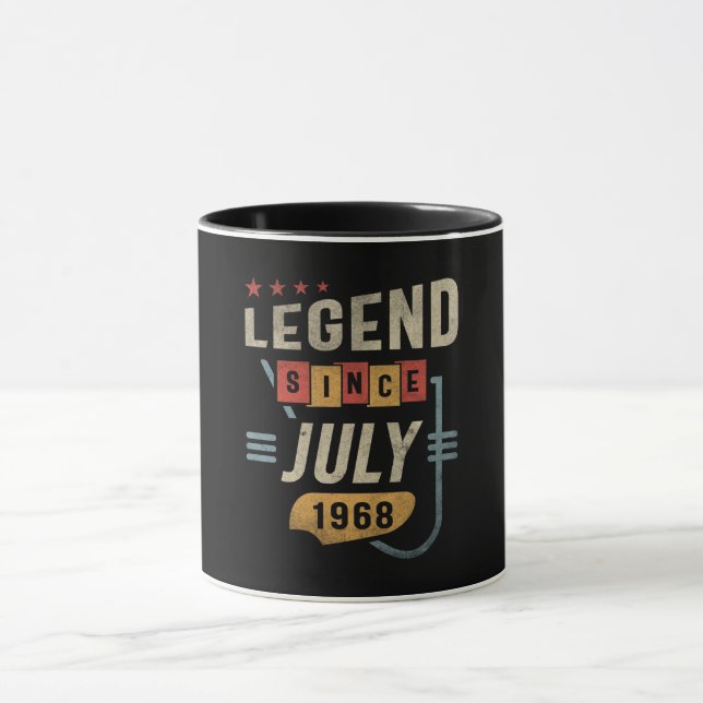 55 Years Old Legend Since July 1968 55th Birthday Mug (Center)