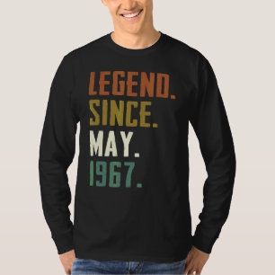 55 Years Old Legend Since May 1967 55th Birthday T-Shirt
