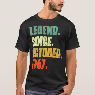 55 Years Old Legend Since October 1967 55th Birth T-Shirt
