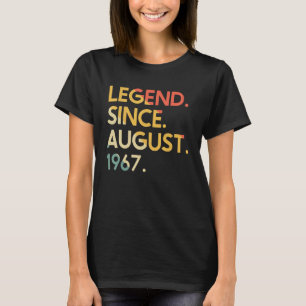 55 Years Old Vintage Legend Since August 1967 55th T-Shirt