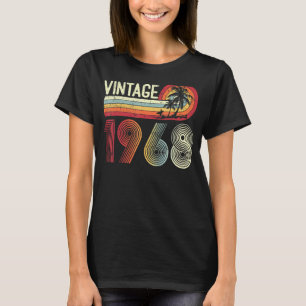 55 Yrs Old Men Women Vintage 1968 Retro 55th Birth T-Shirt