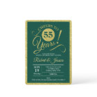 55th Anniversary Party - Emerald Green Gold