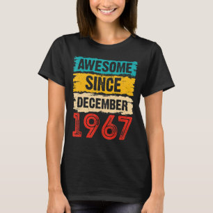 55th Birthday  55 Years Old Awesome Since December T-Shirt