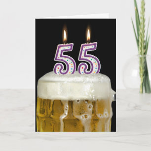 55th Birthday Beer Card