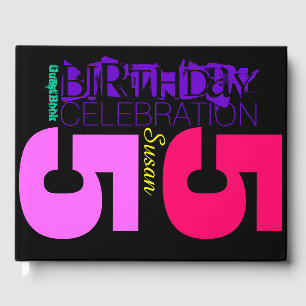 55th Birthday Celebration POP Custom Guest Book