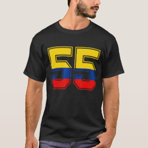 55th Birthday Colombian 55 Years Old Number 55 Col T-Shirt