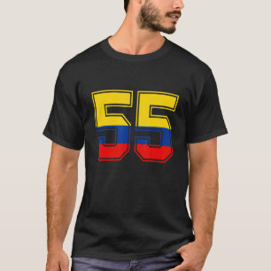 55th Birthday Colombian 55 Years Old Number 55 Col T-Shirt