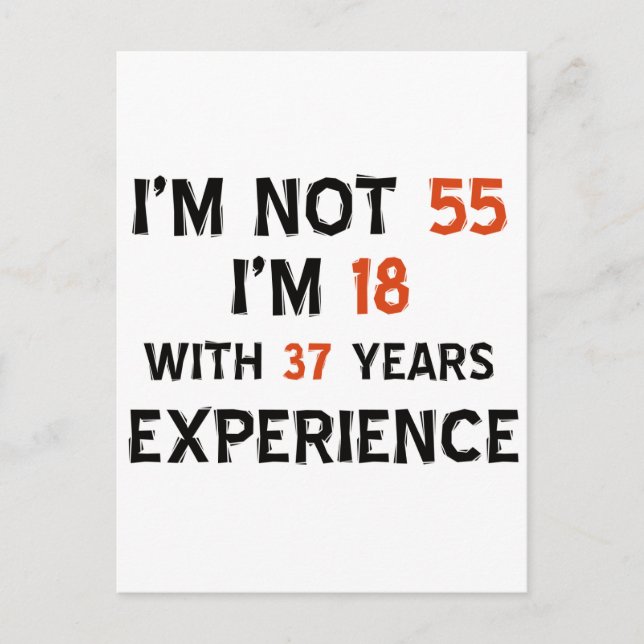 55th birthday designs postcard (Front)