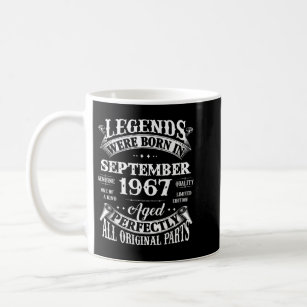 55th Birthday Gift Legends Born In September 1967  Coffee Mug