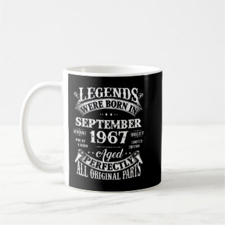 55th Birthday Gift Legends Born In September 1967 Coffee Mug