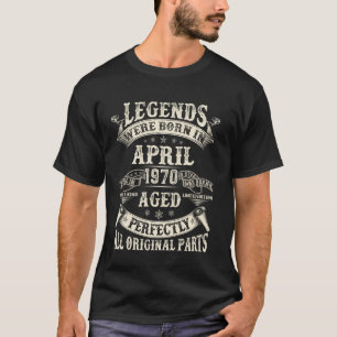 55th Birthday Gifts For Men April 1970 55 Year Old T-Shirt