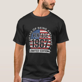 55Th Birthday Gifts Men Vintage 1967 55 Years Old T-Shirt