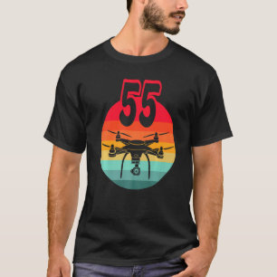 55th Birthday I Retro Remote Control Drones With C T-Shirt