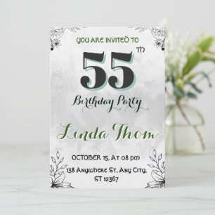 55th Birthday Invitation
