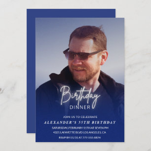 55th birthday invitation Birthday Dinner Photo Men