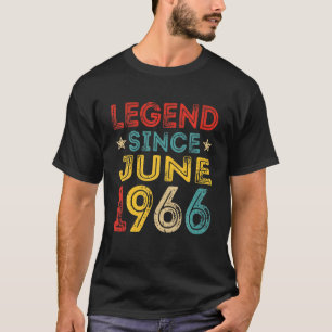 55Th Birthday Legend Since June 1966 Distressed 55 T-Shirt
