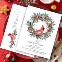 55th Birthday Party Red Cardinal Wreath