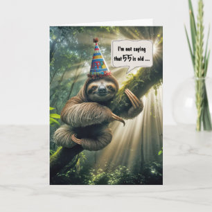 55th Birthday Sloth Humour Card