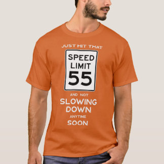 55th Birthday Speed Limit Sign Auto Mechanic Car R T-Shirt