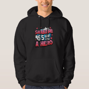 55th Birthday Superhero Women Shabam! Hero Comic B Hoodie