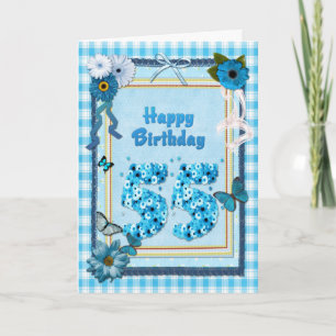 55th Birthday with a scrapbook effect Card