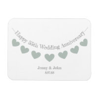 55th Emerald wedding anniversary bunting gift