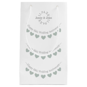 55th Emerald wedding anniversary bunting Small Gift Bag