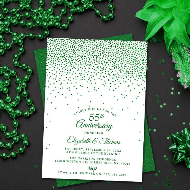55th Emerald Wedding Anniversary Invitation (Creator Uploaded)