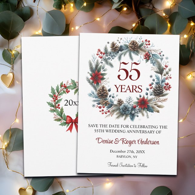 55th Emerald Wedding Anniversary Winter Save The Date (Creator Uploaded)