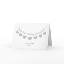 55th Emerald Wedding Anniversary with green hearts