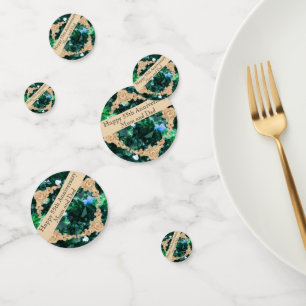 55th Wedding Anniversary Emerald  Confetti