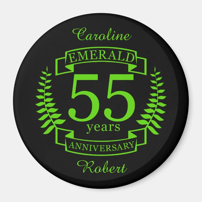 55th Wedding ANNIVERSARY EMERALD Magnet (Front)