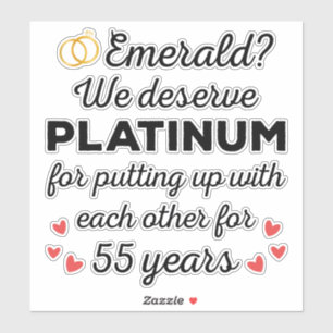 55th Wedding Anniversary I - Emerald Funny Couple