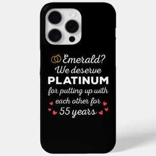 55th Wedding Anniversary I - Emerald Funny Couple iPhone 15 Pro Max Case