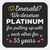 55th Wedding Anniversary I - Emerald Funny Couple