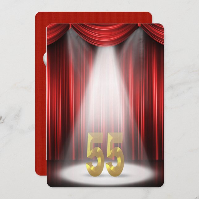 55th Wedding Anniversary Party Invitation (Front/Back)