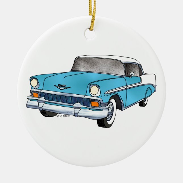56 Chevrolet Belair Ceramic Tree Decoration (Front)
