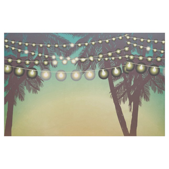 56" Inch Wide Cotton Fabric Beach Sunset Palm Tree (Yard)