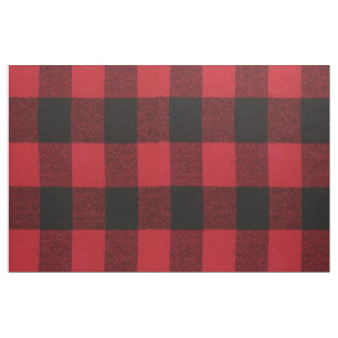 56" Inch Wide Cotton Fabric Red Buffalo Plaid Bear