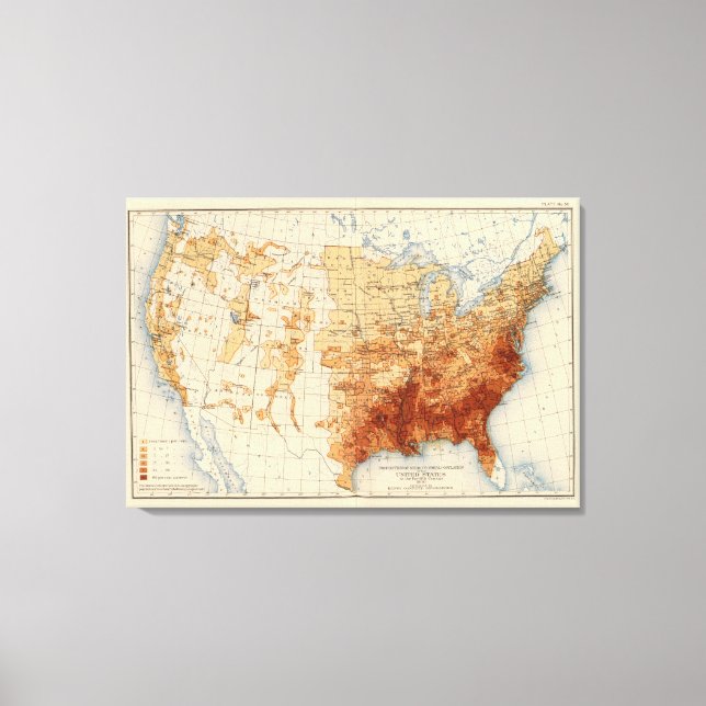56 Proportion Negro population Canvas Print (Front)