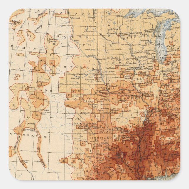 56 Proportion Negro population Square Sticker (Front)