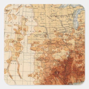 56 Proportion Negro population Square Sticker