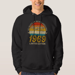 56 Year Old 1969 Retro Awesome 56th Birthday Gift Hoodie