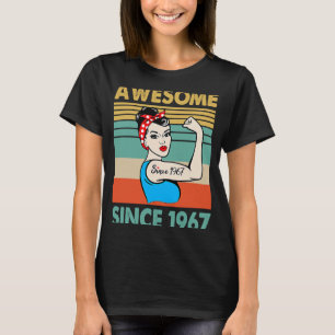 56 Year Old Awesome Since 1967 56th Birthday T-Shirt