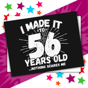 56 Year Old Sarcastic Meme Funny 56th Birthday Postcard