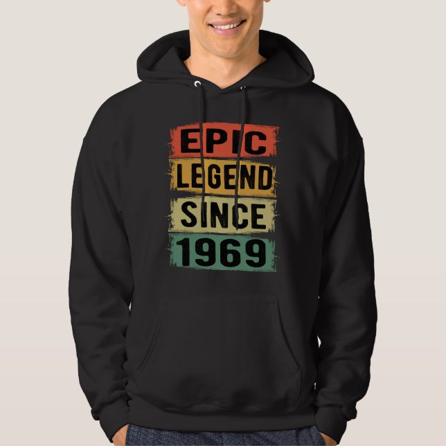 56 Years Old Bday 1969 Epic Legend 56th Birthday Hoodie (Front)